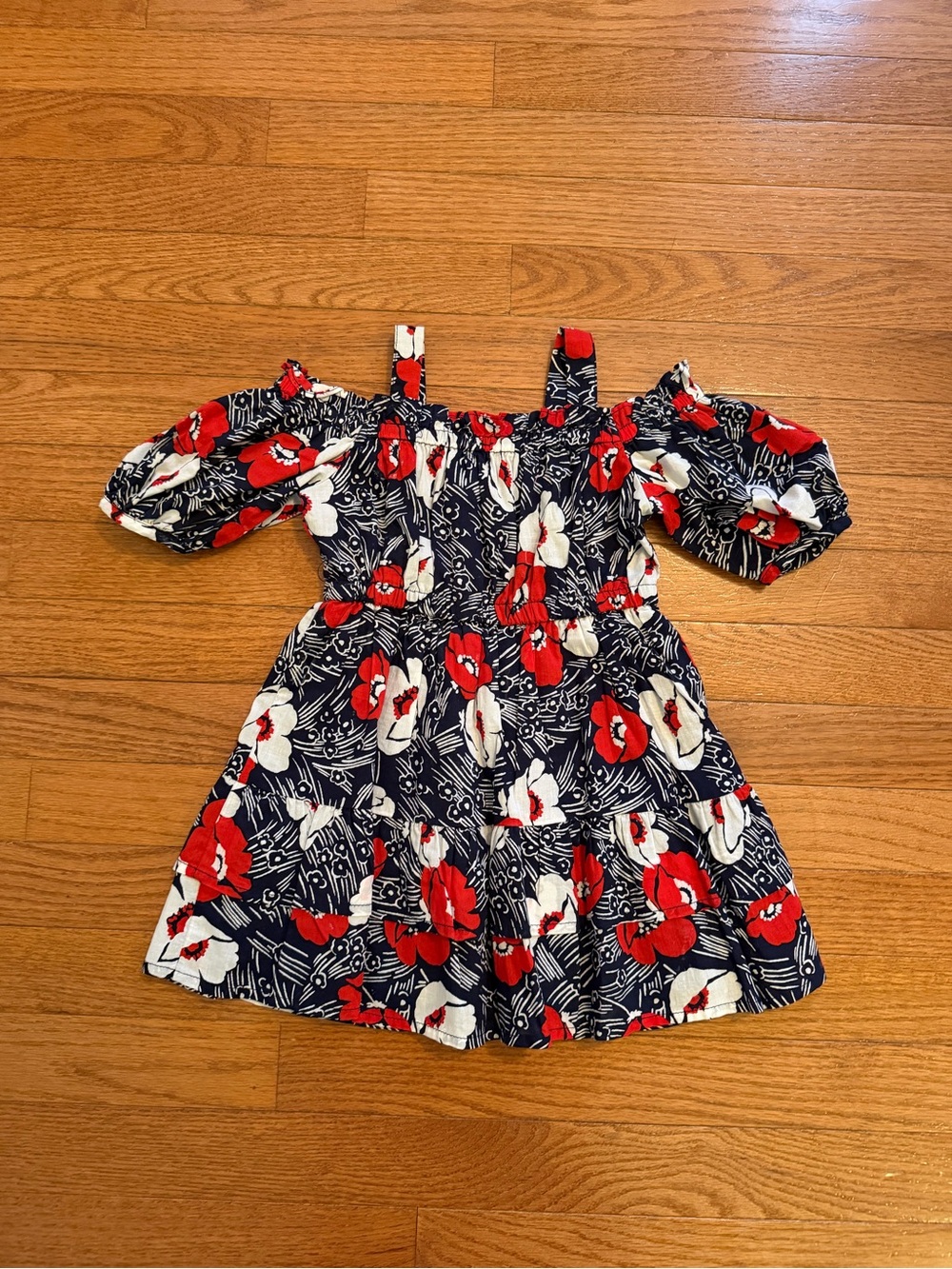 Janie and Jack Red White and Blue Patriotic Poppy Dress